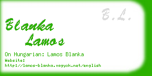 blanka lamos business card